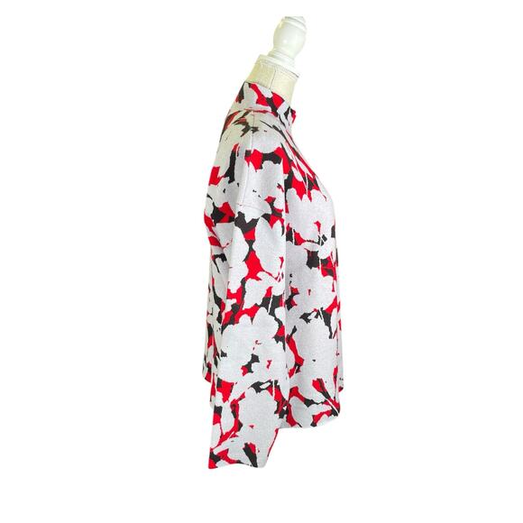 Anthropologie Lizzie Floral Sweater Women's XL Mock Neck Soft Knit Abstract Art - Picture 5 of 9